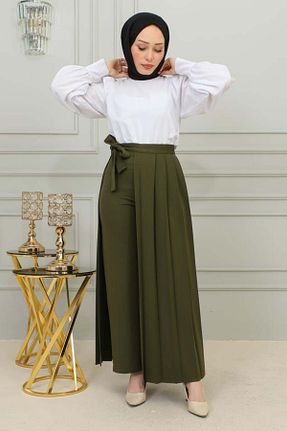 شلوار حجاب خاکی زنانه بافتنی Genel Markalar - کد 830094193