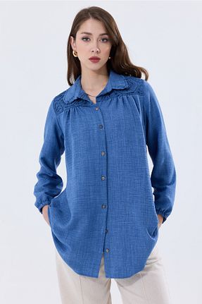 تونیک سرمه ای زنانه بافتنی MD trend - کد 830300987