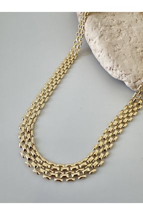 گردنبند استیل طلائی زنانه استیل ضد زنگ کد 830301860