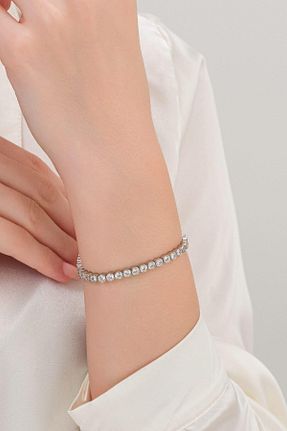 دستبند نقره سفید زنانه 925 عیار Tmt Silver - کد 830115934