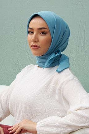 روسری آبی پلی استر Silk Home - کد 830265255
