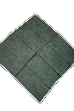 روسری سبز پلی استر 90 x 90 طرح هندسی کد 830342438