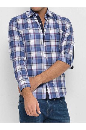 پیراهن آبی مردانه اسلیم فیت Wessi - کد 830384369