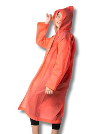 بادگیر و بارانی نارنجی زنانه ضد آب اورسایز بدون آستر کد 381370507