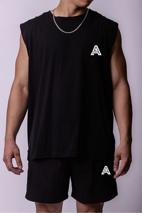 ست بالاتنه و پائین تنه مشکی مردانه بافت LAND MODA - کد 830107859