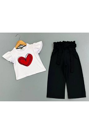 ست بالاتنه و پائین تنه سفید بچه گانه بافتنی pırıltı kids - کد 829876937