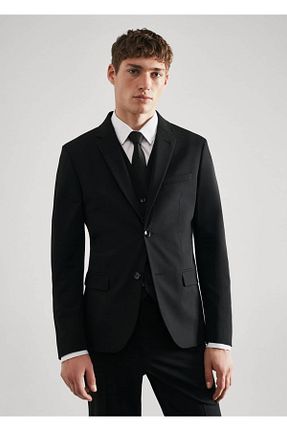کت مشکی مردانه اسلیم فیت MANGO Man - کد 737846862