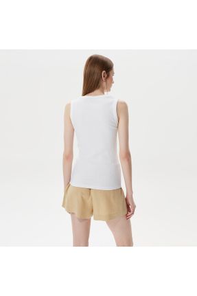 تی شرت سفید زنانه رگولار یقه گرد کد 706048879