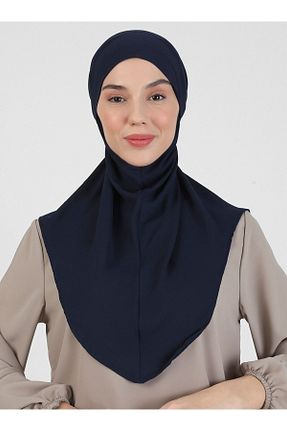 شال سرمه ای زنانه کرپ Ecardin - کد 449753429