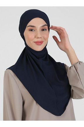 شال سرمه ای زنانه کرپ Ecardin - کد 449753429