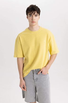 تی شرت زرد مردانه رگولار کد 812738621