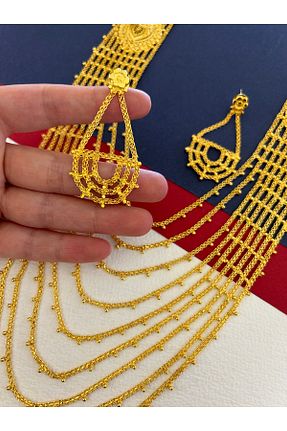 ست جواهر طلائی زنانه روکش طلا JEICON ATELIER - کد 829983285