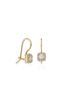 گوشواره نقره طلائی زنانه 925 عیار Ninova Silver - کد 829912485