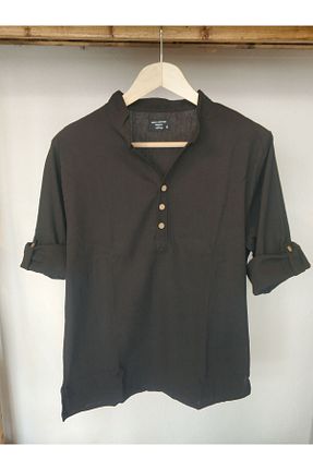 پیراهن مشکی مردانه Relaxed buldanium - کد 829936404