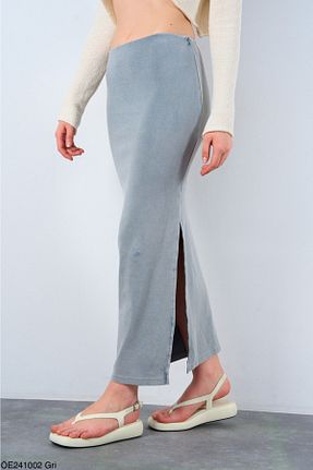 دامن طوسی زنانه بافتنی Lupies - کد 829959773