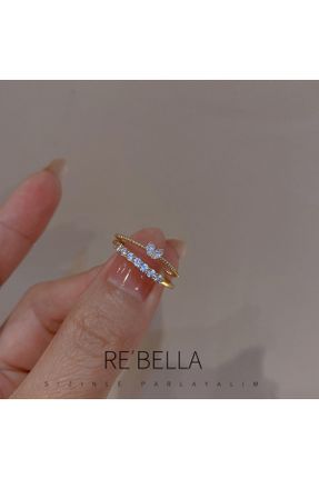 انگشتر جواهر طلائی زنانه روکش طلا کد 830145146