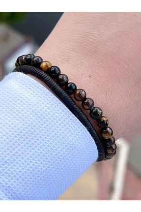 دستبند جواهر رنگی زنانه سنگ طبیعی NURSAAT - کد 830229178