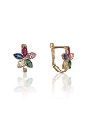 گوشواره طلا زرد بچه گانه 8 عیار Çelikoğlu Kuyumculuk - کد 830081542
