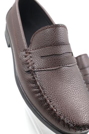 کفش کژوال قهوه ای مردانه چرم مصنوعی پاشنه کوتاه ( 4 - 1 cm ) پاشنه ساده کد 830304796