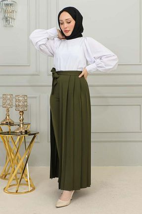 شلوار حجاب خاکی زنانه بافتنی Genel Markalar - کد 830094193