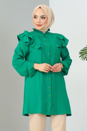 تونیک سبز زنانه بافتنی رگولار کد 830134766