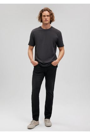 شلوار جین طوسی مردانه پاچه تنگ جین ساده پوشاک ورزشی کد 830230749