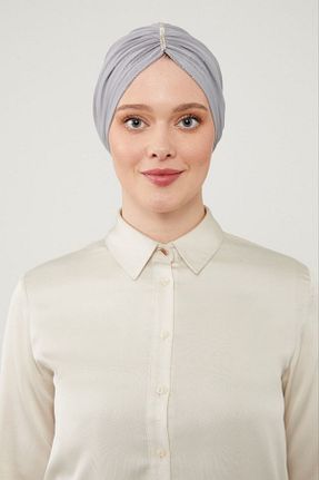 کلاه شنای حجاب طوسی زنانه Melodi Scarf - کد 830310176