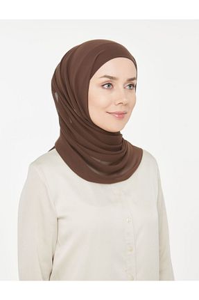 شال قهوه ای زنانه شیفون Melodi Scarf - کد 830232272