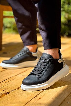 کفش اسنیکر مشکی مردانه بند دار BZ Moda - کد 830261228