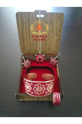 ست جواهر قرمز زنانه 1+ KAFKAS STORE - کد 822288101