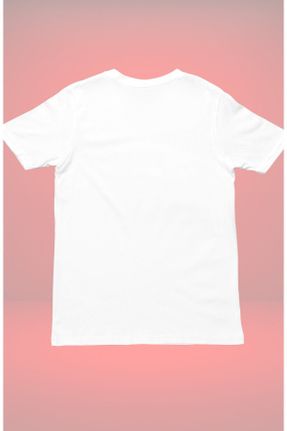 تی شرت سفید زنانه اورسایز یقه گرد تکی جوان کد 830038077