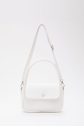 کیف دوشی سفید زنانه چرم مصنوعی کد 798457437