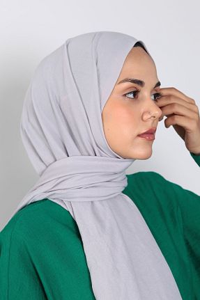 شال طوسی زنانه پنبه پلی استر ZENİPEK - کد 829694255
