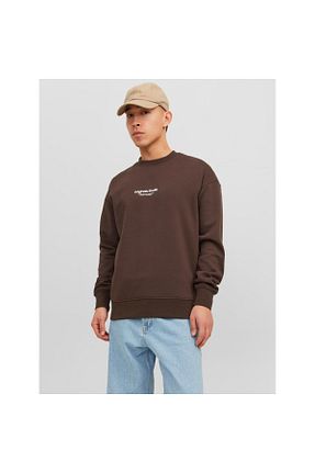 سوئیشرت قهوه ای مردانه چاپی Jack & Jones - کد 748014451