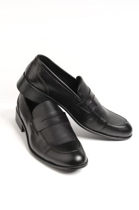 کفش کلاسیک مشکی مردانه چرم مصنوعی پاشنه کوتاه ( 4 - 1 cm ) پاشنه ساده کد 52829088
