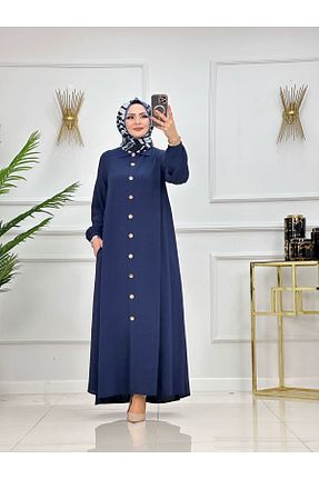 کلاه و ابایا سرمه ای زنانه بافتنی Still Butik Elif Yılmaz - کد 815392534