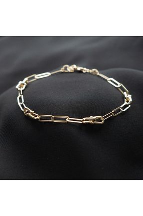دستبند طلا طلائی زنانه 14 عیار Arpaş - کد 813661792