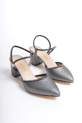 کفش مجلسی طلائی زنانه چرم مصنوعی پاشنه ضخیم پاشنه متوسط ( 5 - 9 cm ) کد 829907772