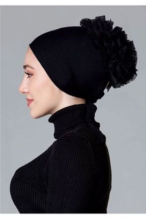 کلاه شنای حجاب مشکی زنانه senmasy - کد 830229526