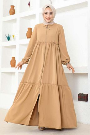 کلاه و ابایا قهوه ای زنانه بافتنی Sgs - کد 830300861