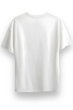 تی شرت سفید زنانه یقه گرد اورسایز تکی کد 830203389