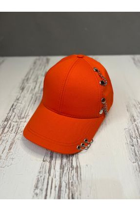 کلاه نارنجی زنانه پنبه (نخی) کد 830325546
