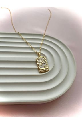 گردنبند جواهر طلائی زنانه برنز کد 830341274