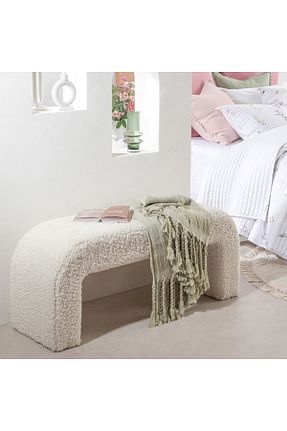 پوف و نیمکت سفید 40 x 45 DeccoStil - کد 830284324
