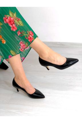 کفش پاشنه بلند کلاسیک مشکی زنانه چرم مصنوعی کد 118116422