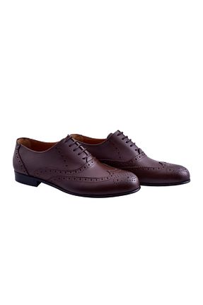 کفش کلاسیک قهوه ای مردانه چرم خالص Beue - کد 118649416