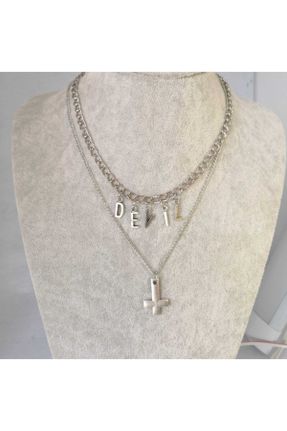 گردنبند جواهر زنانه فلزی کد 118783168