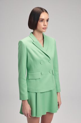 کت سبز زنانه Fitted بدون آستر کد 813436706