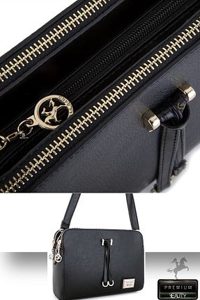 کیف پستچی مشکی زنانه چرم مصنوعی Nas Bag - کد 638014226