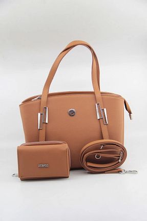 کیف دوشی قهوه ای زنانه چرم خالص Just Polo - کد 810402195